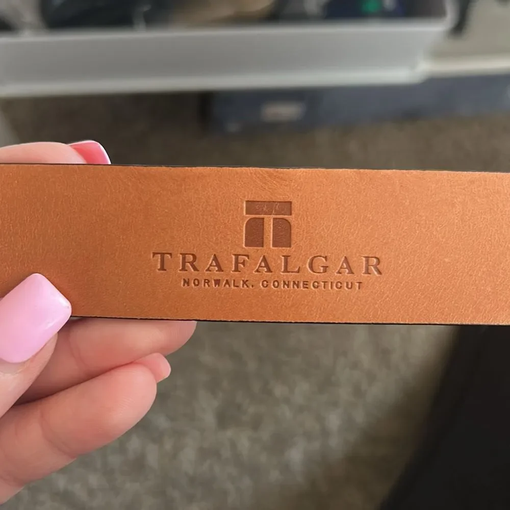 Trafalgar Broderick Genuine Leather Belt Brown Size 40